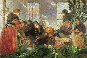 Anna Ancher for kongebesoget oil painting on canvas